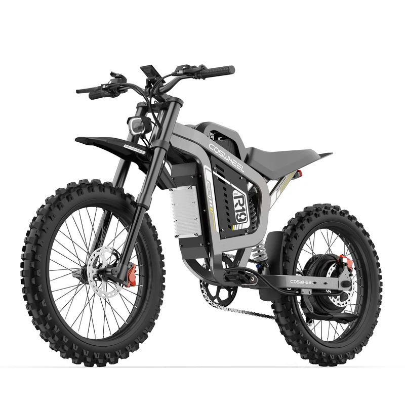 The R19 ebikes features off-road tires, making it a convenient electric commuter bike.